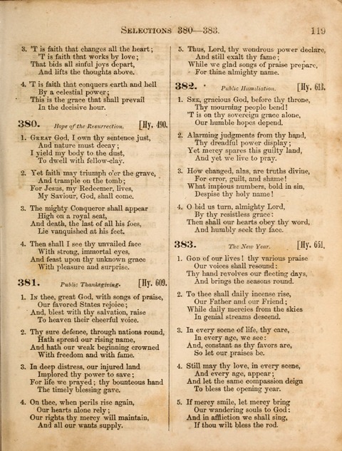 Congregational Hymn and Tune Book; containing the Psalms and Hymns of the General Association of Connecticut, adapted to Suitable Tunes page 119