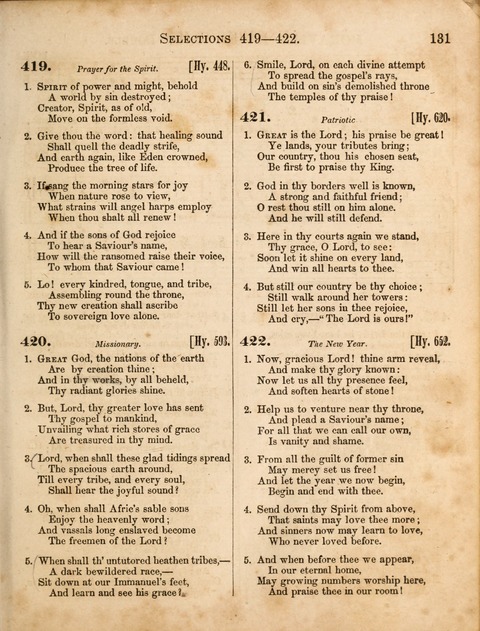 Congregational Hymn and Tune Book; containing the Psalms and Hymns of the General Association of Connecticut, adapted to Suitable Tunes page 131