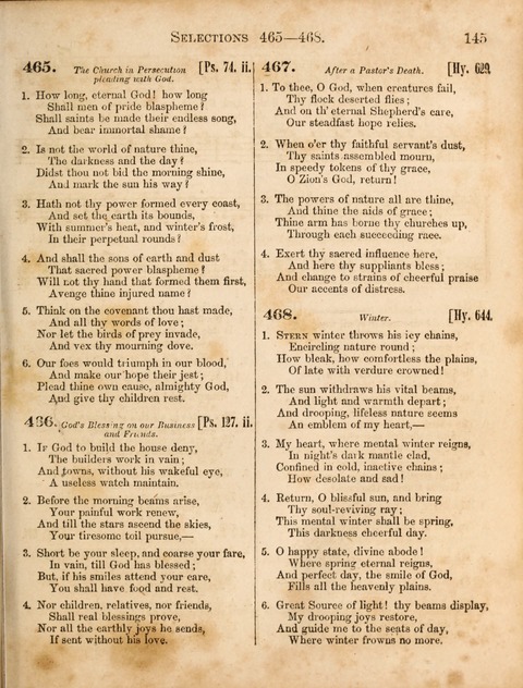 Congregational Hymn and Tune Book; containing the Psalms and Hymns of the General Association of Connecticut, adapted to Suitable Tunes page 145
