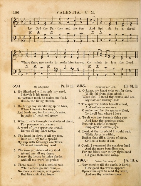 Congregational Hymn and Tune Book; containing the Psalms and Hymns of the General Association of Connecticut, adapted to Suitable Tunes page 186