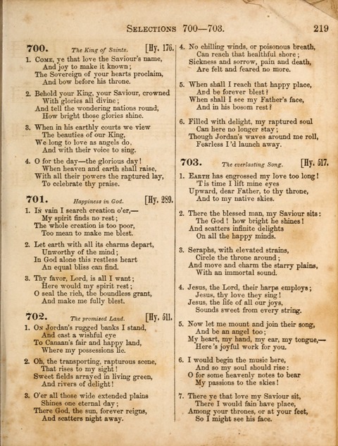 Congregational Hymn and Tune Book; containing the Psalms and Hymns of the General Association of Connecticut, adapted to Suitable Tunes page 219