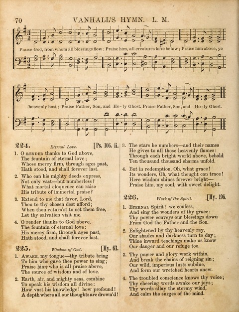 Congregational Hymn and Tune Book; containing the Psalms and Hymns of the General Association of Connecticut, adapted to Suitable Tunes page 70