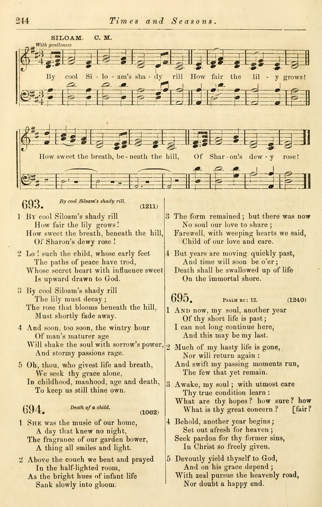 Christian Hymn and Tune Book, for use in Churches, and for Social and Family Devotions page 251