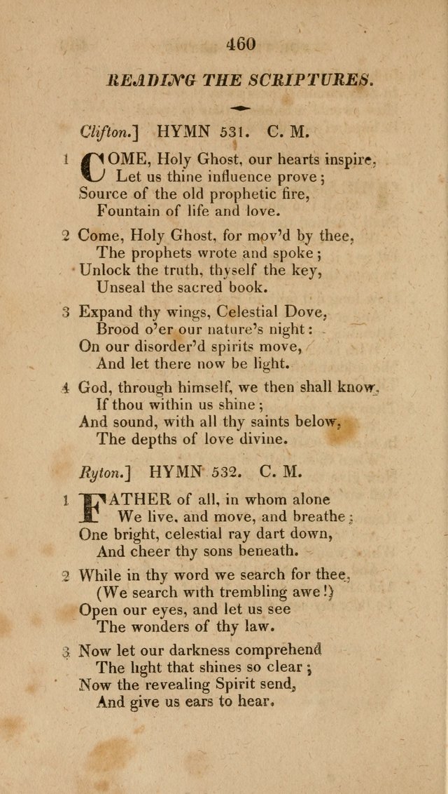 A Collection of Hymns for the Use of the Methodist Episcopal Church: Principally from the Collection of the Rev. John Wesley. M. A. page 465