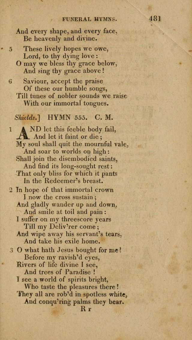 A Collection of Hymns for the Use of the Methodist Episcopal Church: Principally from the Collection of the Rev. John Wesley. M. A. page 486
