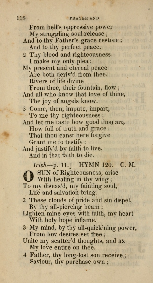 A Collection of Hymns for the Use of the Methodist Episcopal Church: principally from the collection of  Rev. John Wesley, M. A., late fellow of Lincoln College, Oxford; with... (Rev. & corr.) page 118