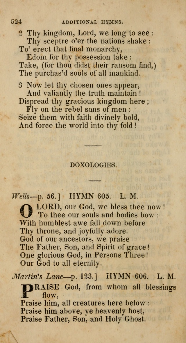 A Collection of Hymns for the Use of the Methodist Episcopal Church: principally from the collection of  Rev. John Wesley, M. A., late fellow of Lincoln College, Oxford; with... (Rev. & corr.) page 524