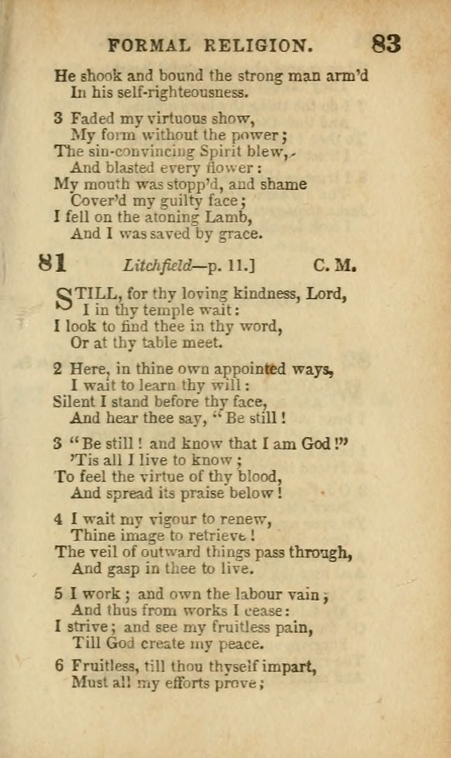 A Collection of Hymns: for the use of the Methodist Episcopal Church, principally from the collection of the Rev. John Wesley, A. M., late fellow of Lincoln College..(Rev. and corr. with a supplement) page 83