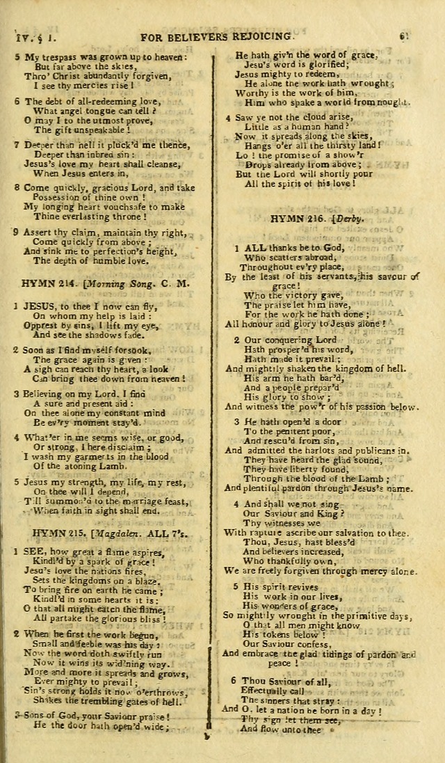 A Collection of Hymns: for the use of the people called Methodists; in miniature page 65