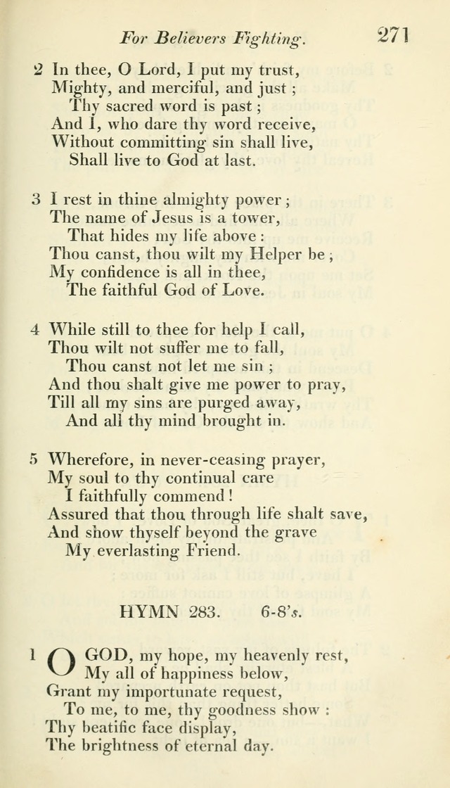 A Collection of Hymns, for the Use of the People Called Methodists, with a Supplement page 273