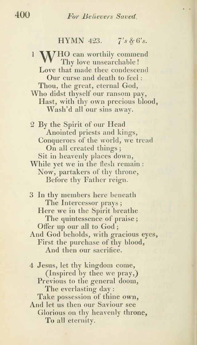 A Collection of Hymns, for the Use of the People Called Methodists, with a Supplement page 402
