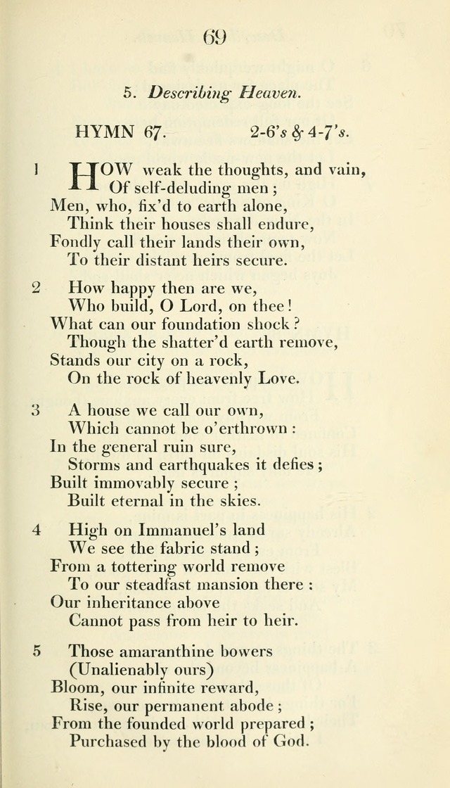A Collection of Hymns, for the Use of the People Called Methodists, with a Supplement page 71