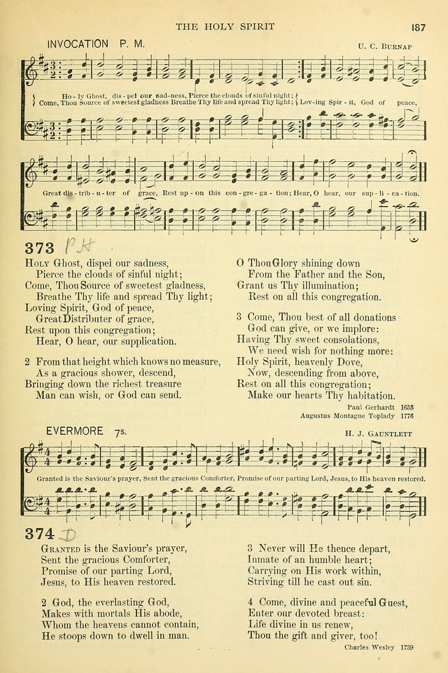 The Church Hymnary: a collection of hymns and tunes for public worship page 187