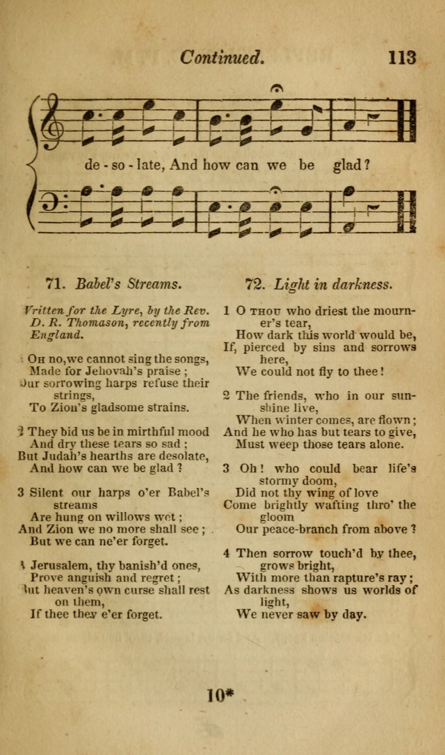 The Christian Lyre: Vol I (8th ed. rev.) page 113