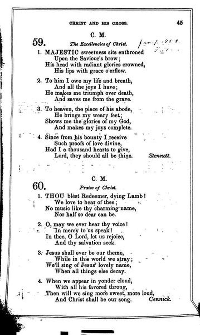 Christian Melodies: a selection of hymns and tunes designed for social and private worship in the lecture-room and the family page 44