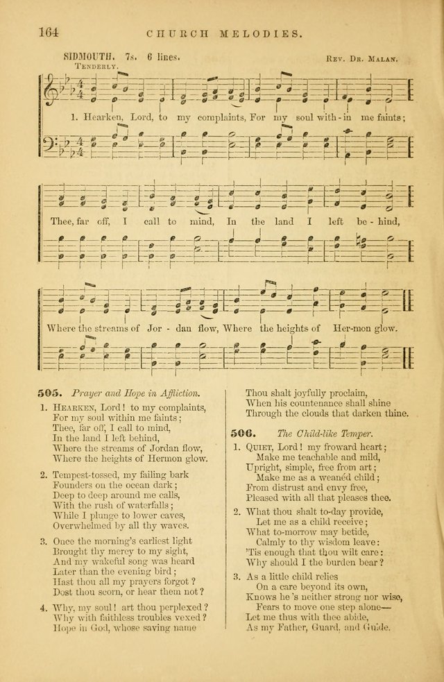 Church Melodies: collection of psalms and hymns, with appropriate music. For the use of congregations. page 164