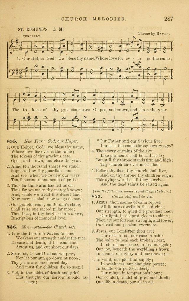 Church Melodies: collection of psalms and hymns, with appropriate music. For the use of congregations. page 289