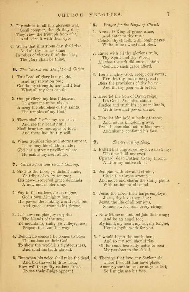 Church Melodies: collection of psalms and hymns, with appropriate music. For the use of congregations. page 7