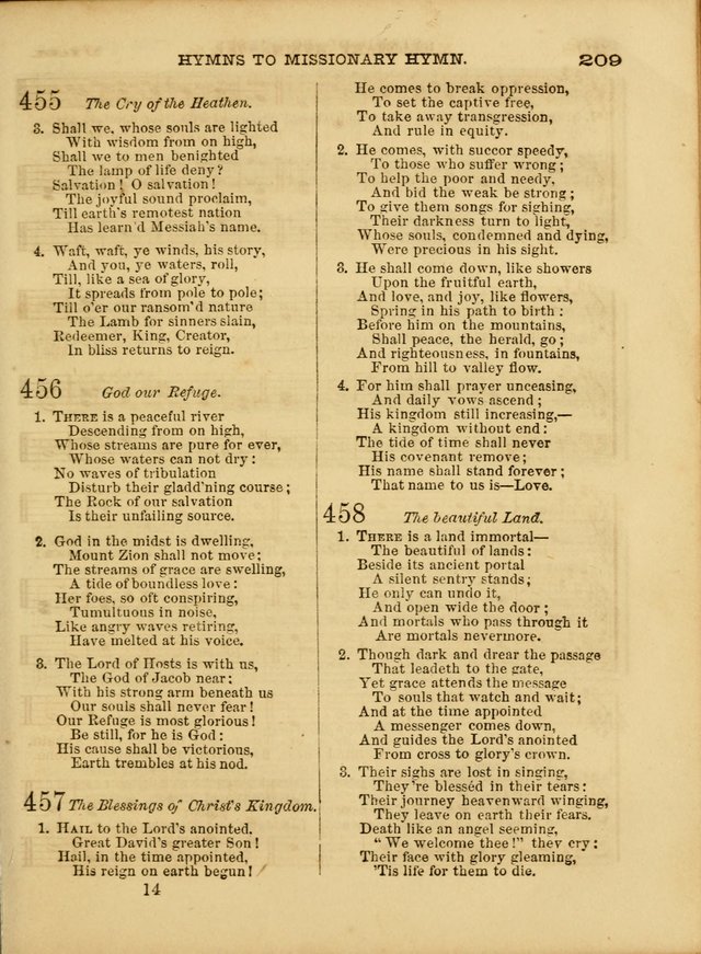 Cottage Melodies; a hymn and tune book, for prayer and social meetings and the home circle page 216