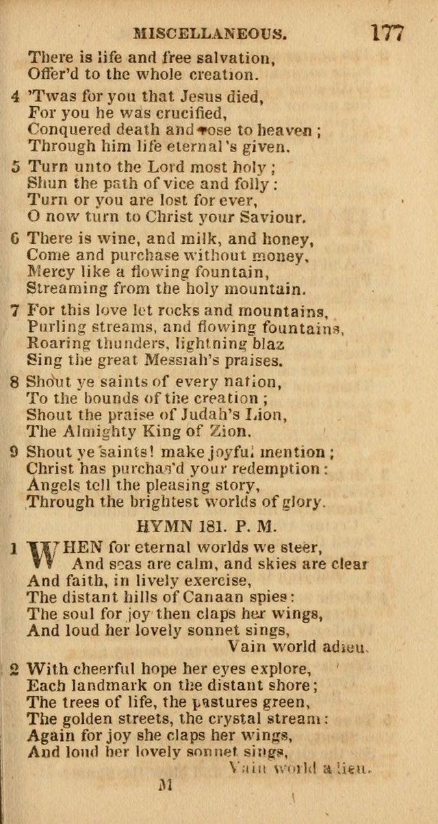 The Camp-Meeting Chorister: or, a collection of hymns and spiritual songs, for the pious of all denominations. To be sung at camp meetings, during revivals of religion, and on other occasions page 179