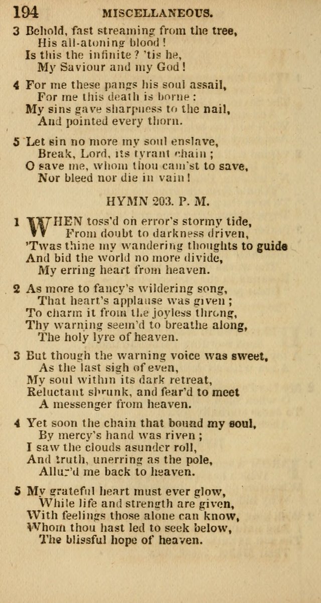 The Camp-Meeting Chorister: or, a collection of hymns and spiritual songs, for the pious of all denominations. To be sung at camp meetings, during revivals of religion, and on other occasions page 196