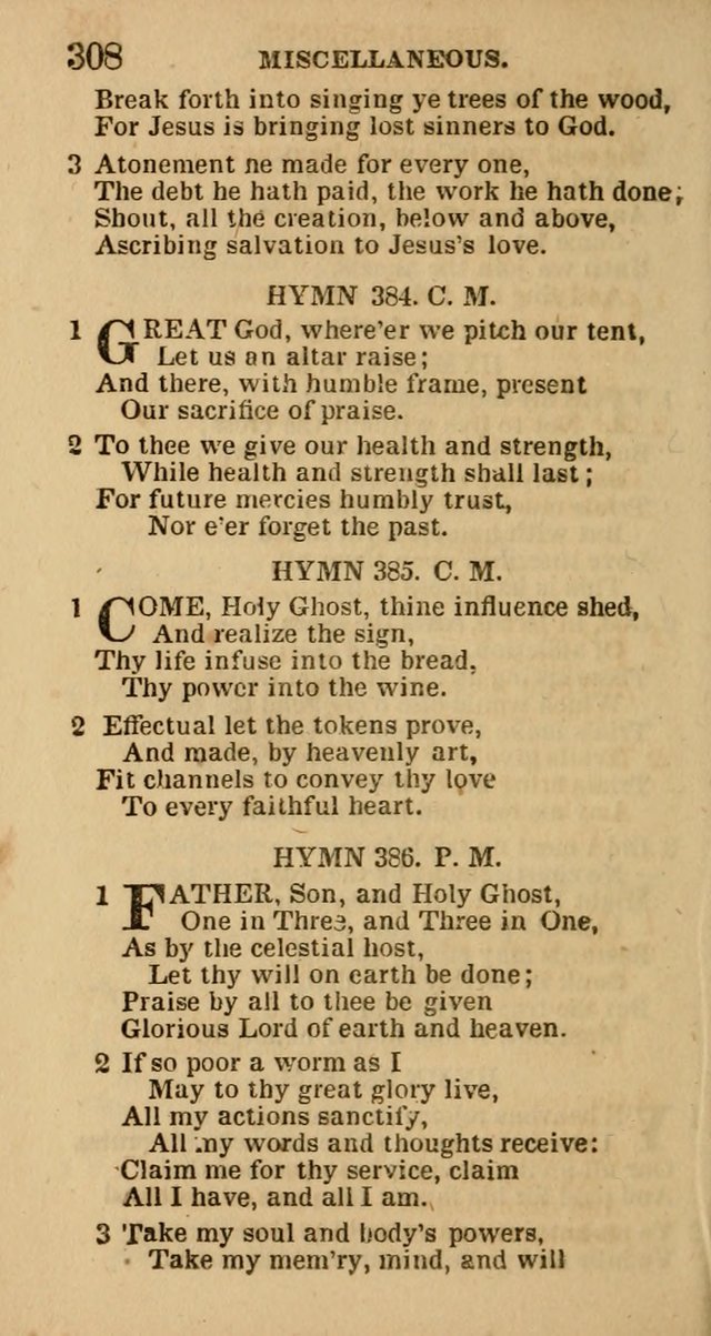 The Camp-Meeting Chorister: or, a collection of hymns and spiritual songs, for the pious of all denominations. To be sung at camp meetings, during revivals of religion, and on other occasions page 310