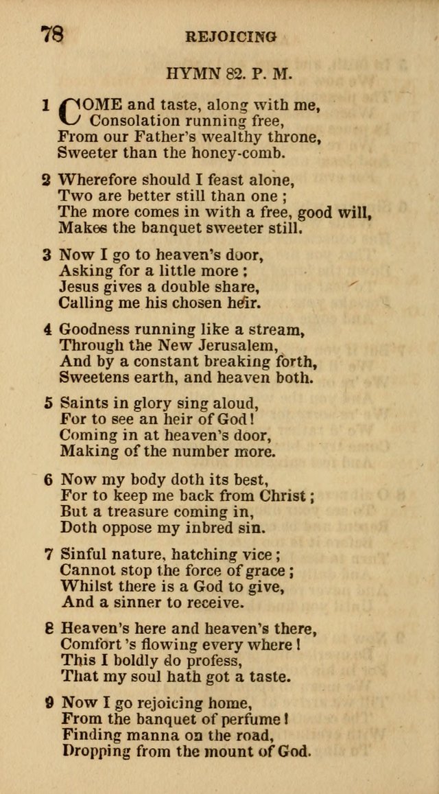 The Camp-Meeting Chorister: or, a collection of hymns and spiritual songs, for the pious of all denominations. To be sung at camp meetings, during revivals of religion, and on other occasions page 78