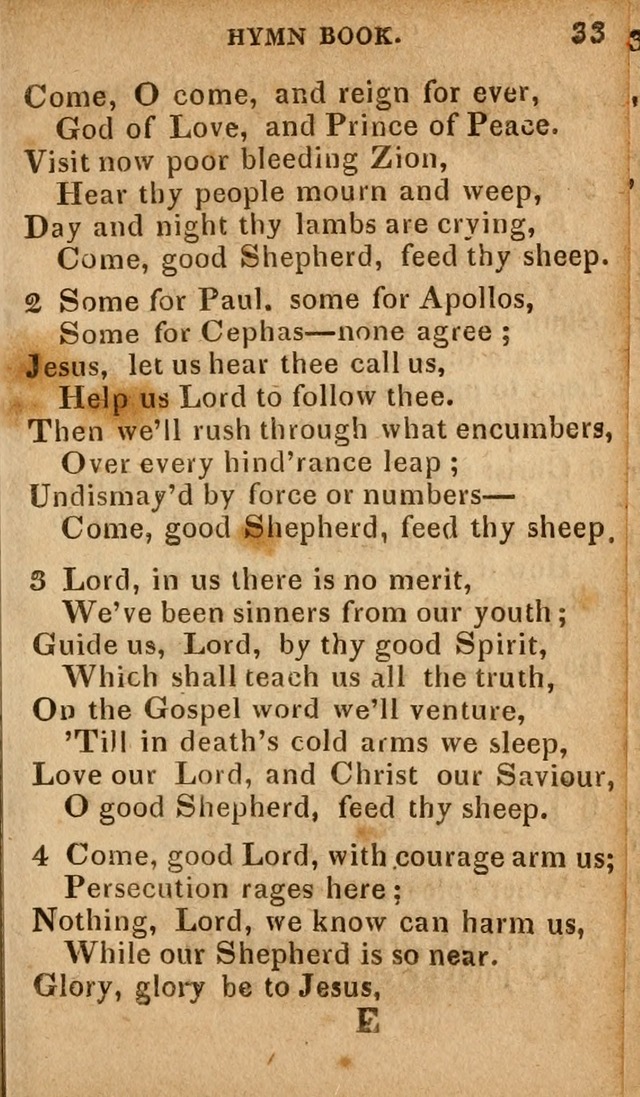 The Camp Meeting Hymn Book: containing the most approved hymns and spiritual songs Used by the Methodist Connexion in the United States page 33