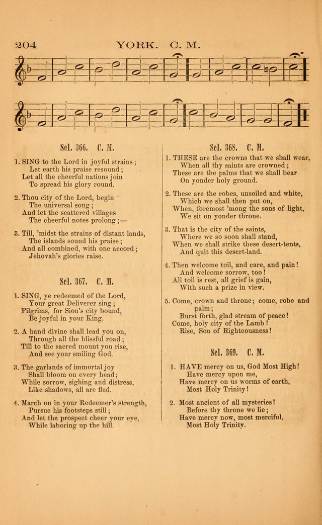 Church music: with selections for the ordinary occasions of public and social worship, from the Psalms and hymns of the Presbyterian Church in the United States of America page 204