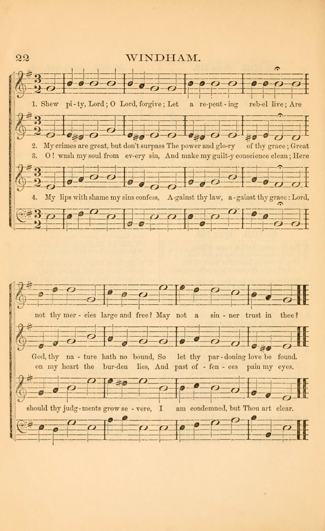 Church music: with selections for the ordinary occasions of public and social worship, from the Psalms and hymns of the Presbyterian Church in the United States of America page 22