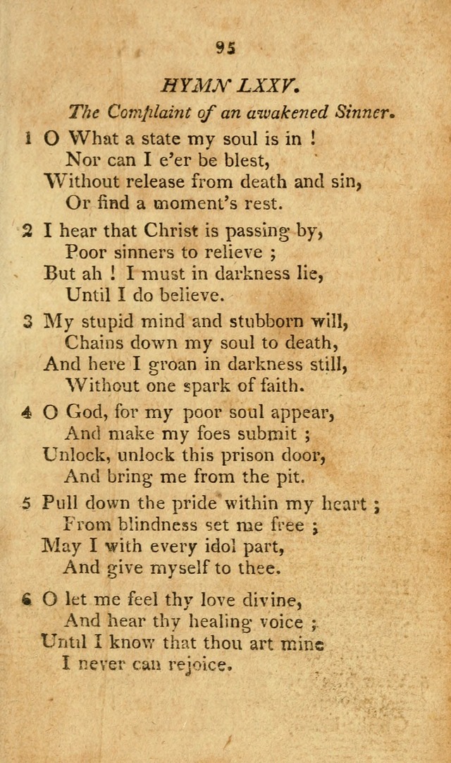 A Collection of original and select hymns and spiritual songs: for the use of Christian societies page 100