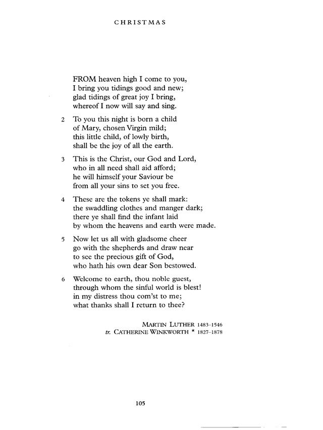 Common Praise: A new edition of Hymns Ancient and Modern page 105