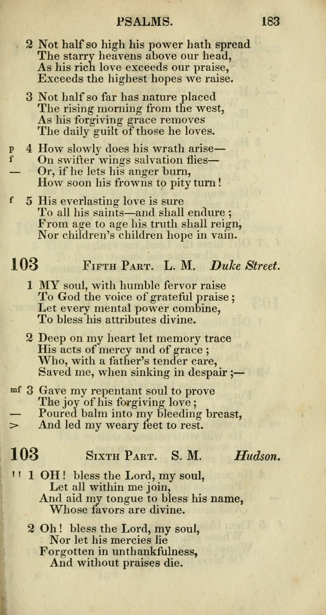 Church Psalmody: a Collection of Psalms and Hymns adapted to public worship page 186