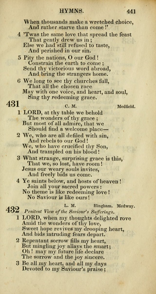Church Psalmody: a Collection of Psalms and Hymns adapted to public worship page 444