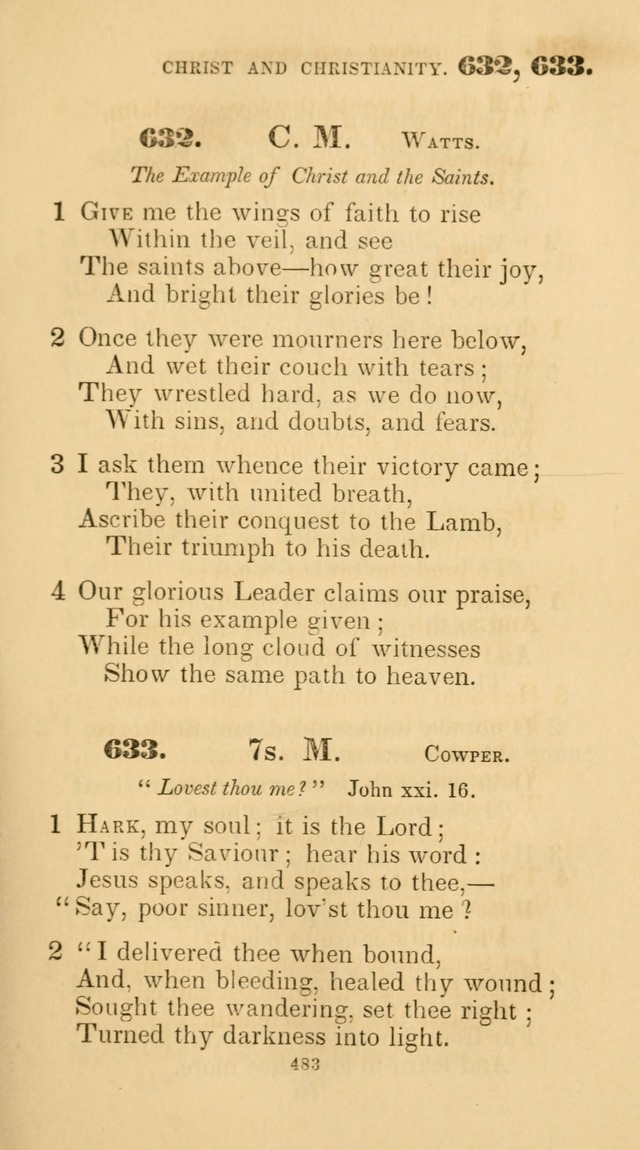 A Collection of Psalms and Hymns for Christian Worship. (45th ed.) page 483