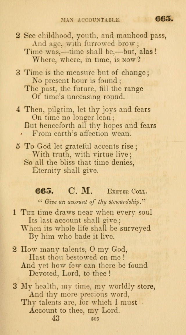 A Collection of Psalms and Hymns for Christian Worship. (45th ed.) page 505