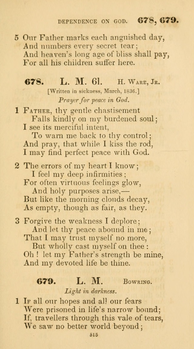 A Collection of Psalms and Hymns for Christian Worship. (45th ed.) page 515