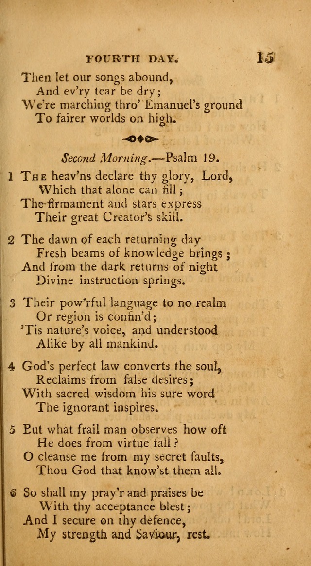 A Collection of Psalms and Hymns: from various authors, chiefly designed for public worship (4th ed.) page 15