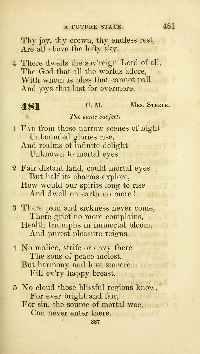 A Collection of Psalms and Hymns: from Watts, Doddridge, and others (4th ed. with an appendix) page 411