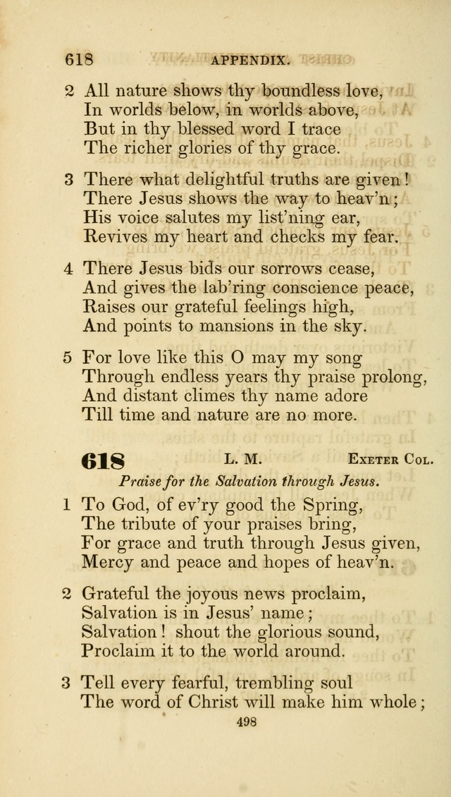 A Collection of Psalms and Hymns: from Watts, Doddridge, and others (4th ed. with an appendix) page 522