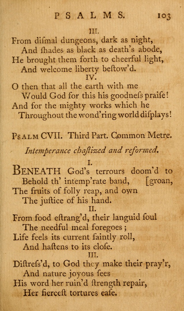 A Collection of Psalms and Hymns for Publick Worship page 103