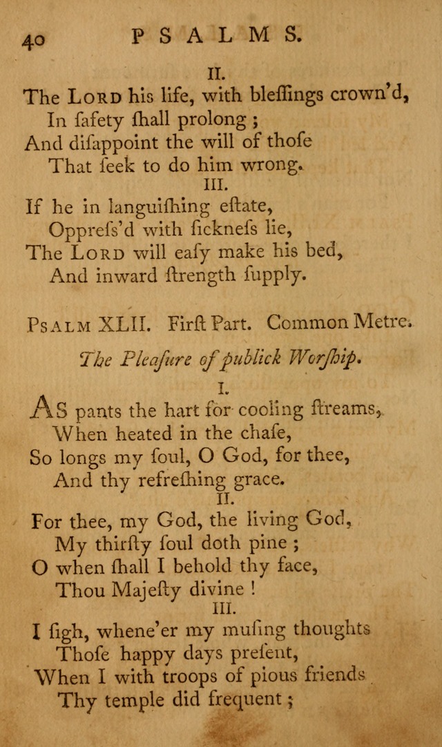 A Collection of Psalms and Hymns for Publick Worship page 40
