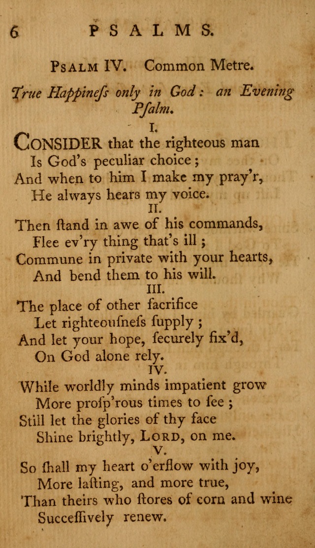 A Collection of Psalms and Hymns for Publick Worship page 6