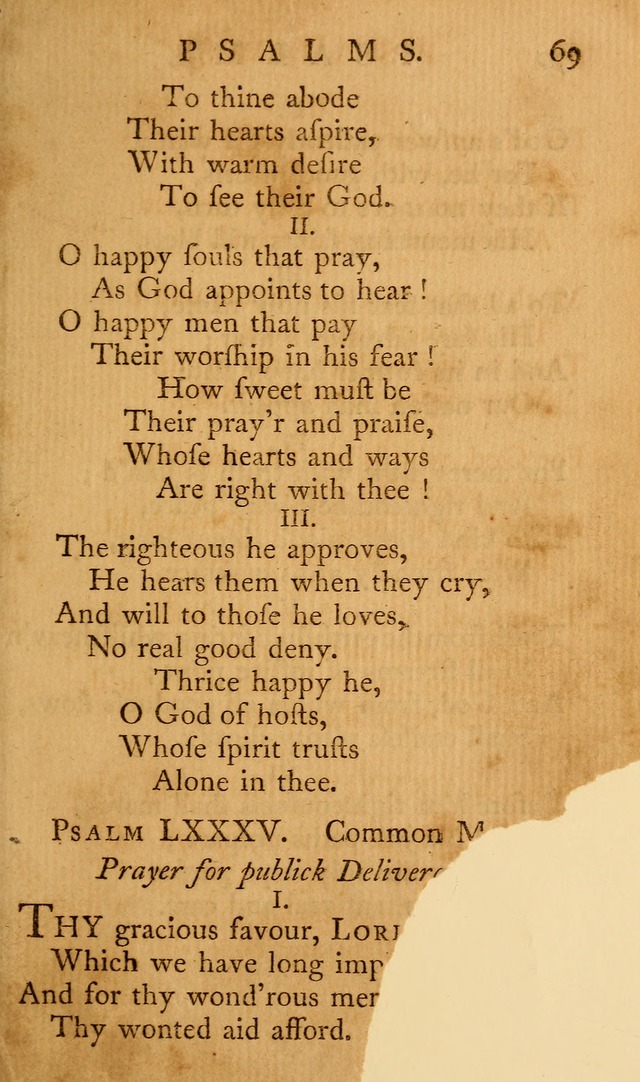A Collection of Psalms and Hymns for Publick Worship page 69