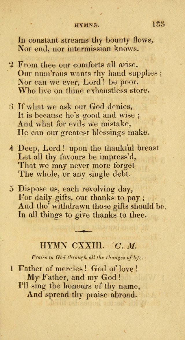 A Collection of Psalms and Hymns for Social and Private Worship page 183