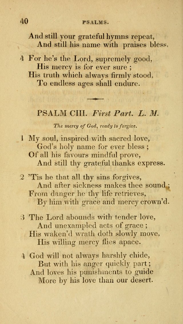 A Collection of Psalms and Hymns for Social and Private Worship page 40