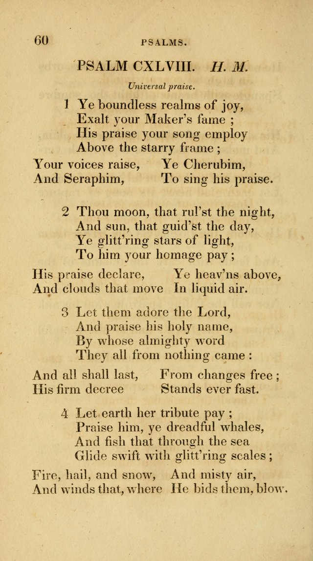 A Collection of Psalms and Hymns for Social and Private Worship page 60