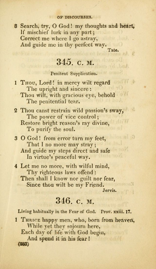 A Collection of Psalms and Hymns, for Social and Private Worship (Rev. ed.  with supplement) page 284