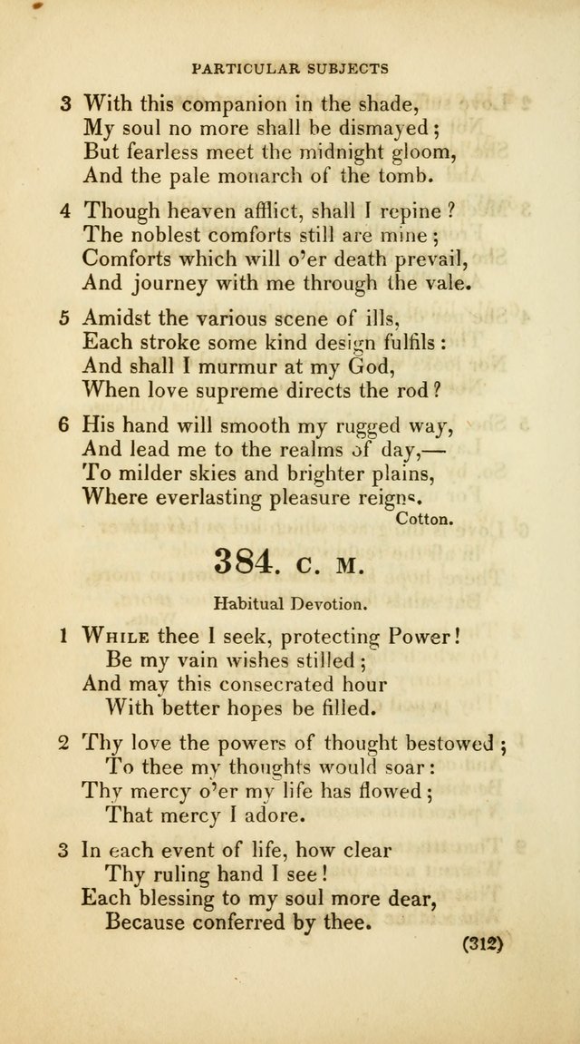 A Collection of Psalms and Hymns, for Social and Private Worship (Rev. ed.  with supplement) page 313
