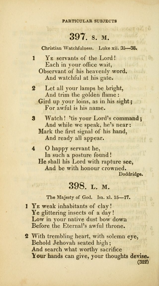 A Collection of Psalms and Hymns, for Social and Private Worship (Rev. ed.  with supplement) page 323